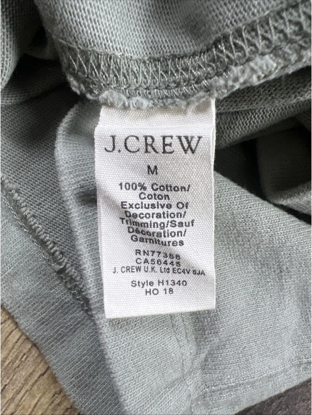 J.CREW Mercantile 1/4 Zip Sweater Mens Light Green Cotton Long Sleeve Pullover M